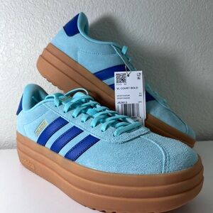 New Women’s Adidas VL Court Bold, Teal/Blue, Sizes 8, 8.5, and 9